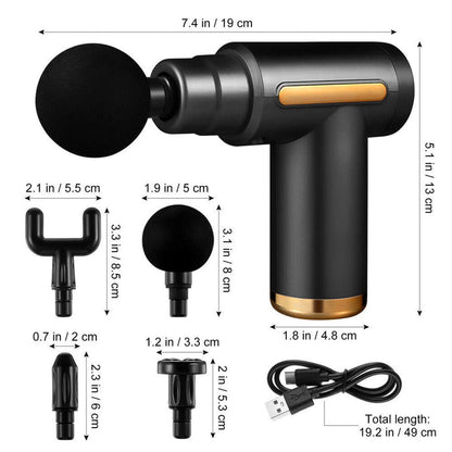Massage Gun 4 in 1 Multifunctional, Full Body Massage Equipment Set for Deep Tissue Relief & Full Body Relaxation