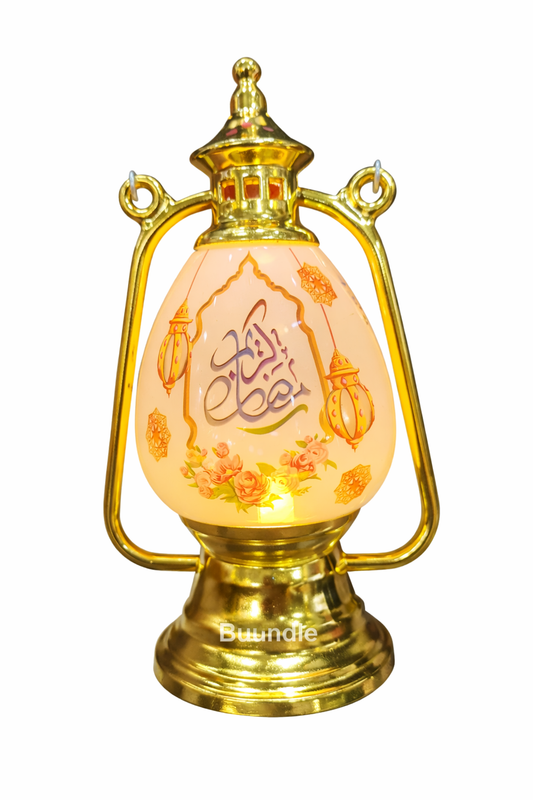 Golden Mini Ramadan Kareem Lantern With Led light