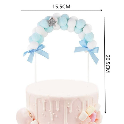 1pcs Arch Cake Decoration Cake Topper Arch HairBall Birthday Baking Cake Tools Decoration
