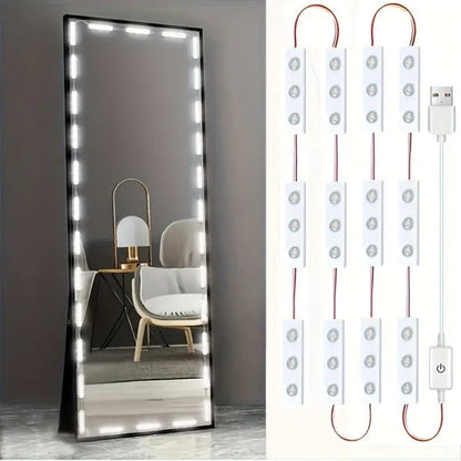 10 Modules USB Mirror Makeup LED Light Vanity 
Box Pack