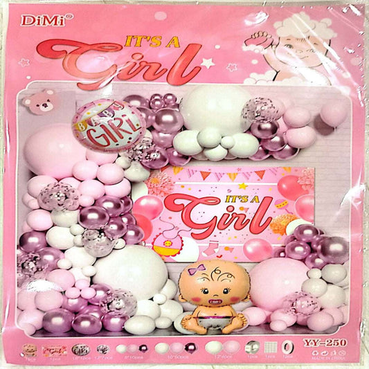 77 pcs It's a girl/Boy Pink or Blue Balloons Garland Kit Theme for Welcome Baby/Baby Shower Celebrations &  Decorations