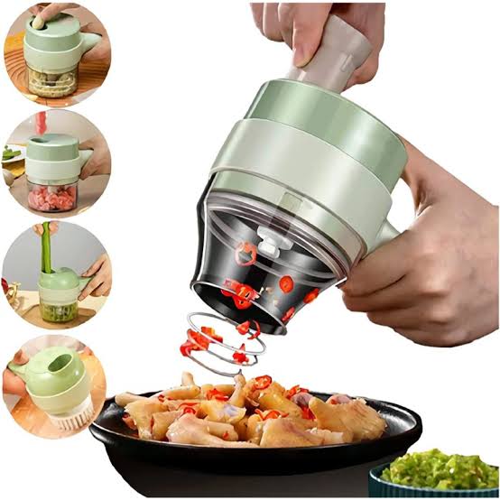 4 in 1 Rechargeable Electric Vegetable Chopper – Handheld
