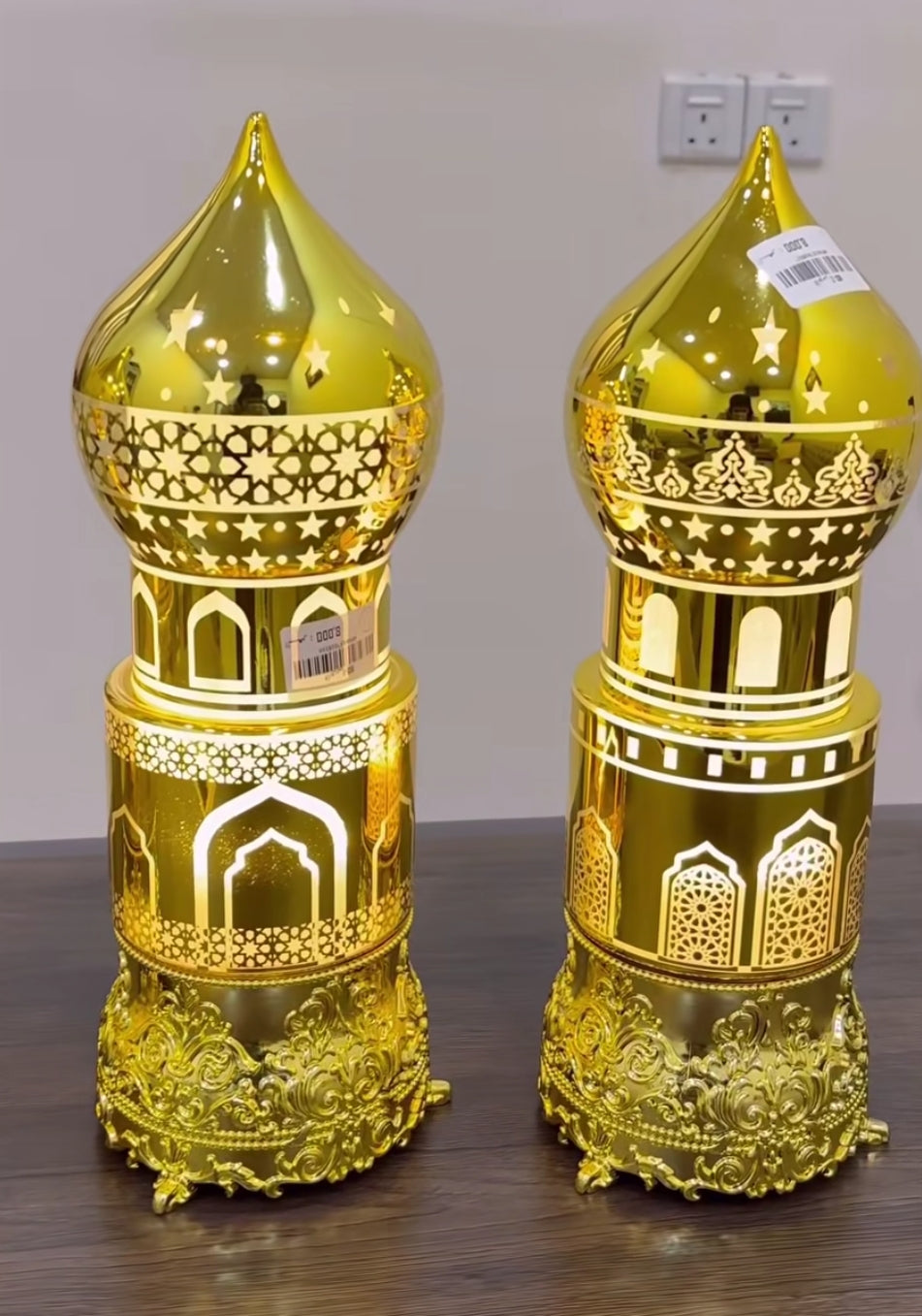 Golden Mosque Table Led light decoration for Ramadan Eid Home Party