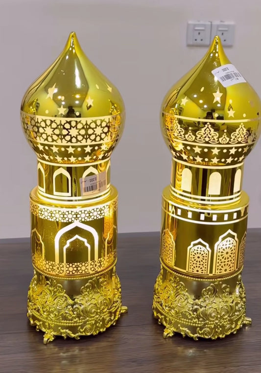 Golden Mosque Table Led light decoration for Ramadan Eid Home Party