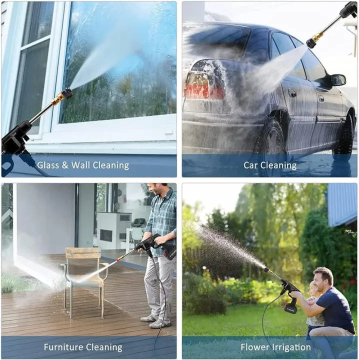 High Pressure Washer Rechargeable Gun 48V - Car Wash Machine Pump - Solar Panel Cleaner - Car - Fence - Wall - Floor Cleaning
