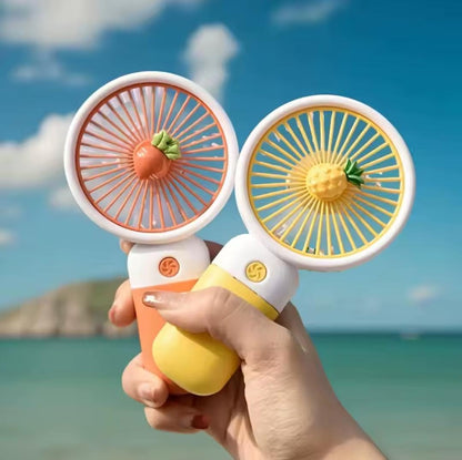 Fruity Mini USB Fan with Phone Holder – Portable Summer Cooling Fan