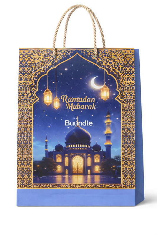6 pcs/Pack Ramzan Mubarak Blue Mosque Printed Favour/Giveaway Goodie Bags