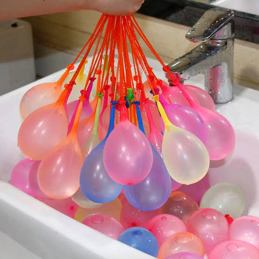 111pc Water Balloons Set - Quick Fill in 60 seconds - Fast and Fun Water Games