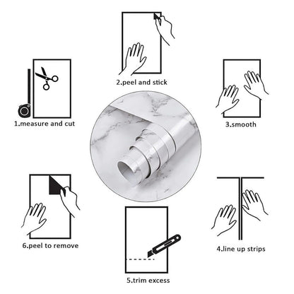 Self Adhesive White & Black Marble Sheet Sticker For Kitchen, Cupboard – Anti Oil And Heat Resistant Wallpaper
(60cmx200cm)