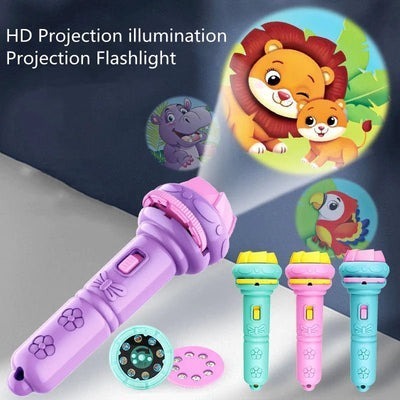 Kids LED Cell Operator Handy Projector with 3 Films