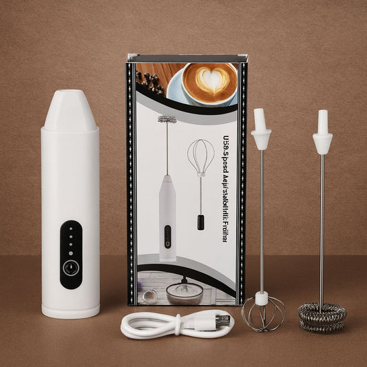 Electric 2 in 1 Milk Frother Portable Egg Beater/Coffee Beater USB Rechargeable Handheld Coffee Blender Milk Shaker Mixer