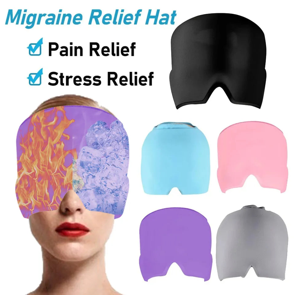 Migraine Relief Cap Headaches, Sinuses, Tension Relief for Men & Women Hot and Cold Therapy Relaxing Thermax Migraine Cap
