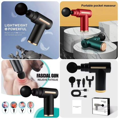 Massage Gun 4 in 1 Multifunctional, Full Body Massage Equipment Set for Deep Tissue Relief & Full Body Relaxation