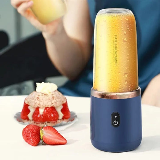 Portable Blender Bottle Electric 6 Blades Multifunction Juicer with 2 glass & Lid 500ml