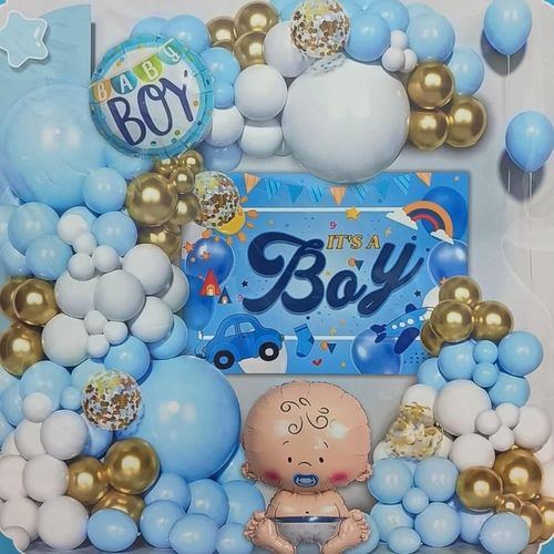 77 pcs It's a girl/Boy Pink or Blue Balloons Garland Kit Theme for Welcome Baby/Baby Shower Celebrations &  Decorations