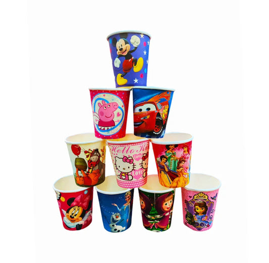 10pc Cartoon paper cups