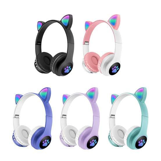 LED Cat Ears Foldable Headphones