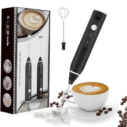 Electric 2 in 1 Milk Frother Portable Egg Beater/Coffee Beater USB Rechargeable Handheld Coffee Blender Milk Shaker Mixer