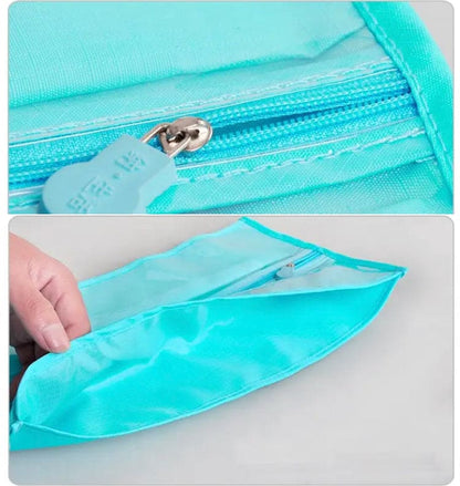 Pack of 2 Hanging Shoe Organizer, Portable Shoe Storage Bag, Waterproof Oxford Cloth Shoes Storage Bag, Transparent Shoe Bags, Large Capacity Colorful Travel Shoe Bag, Travel Portable Sorting Pouch