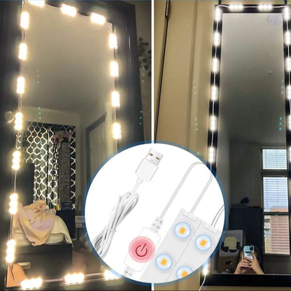 10 Modules USB Mirror Makeup LED Light Vanity 
Box Pack 