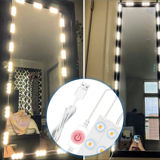 10 Modules USB Mirror Makeup LED Light Vanity 
Box Pack 