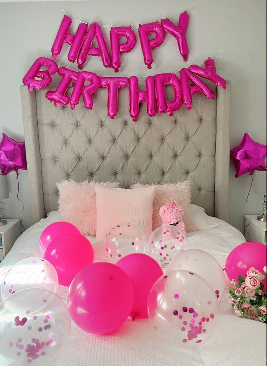 Pink Birthday Decoration Deal for Girls – Balloons & Party Decor Package – Only Rs. 999