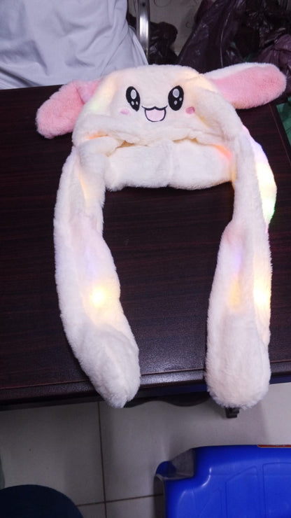 Ear Muffs, Ear Jumping Cap for Kids and Adults /New Rabbit Hat with Moving Ears Funny Headband Ears Popping Up