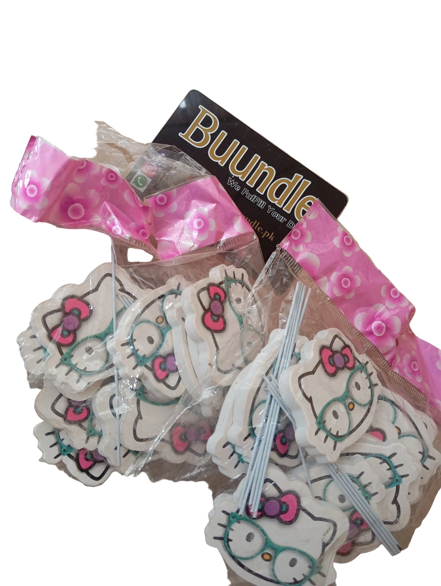 Hello Kitty / Pink Themed Cake Toppers 10 pcs
