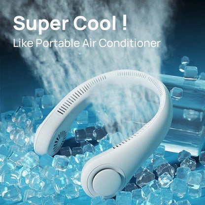 Rechargeable Adjustable Neck Fan - Stay Cool and Comfortable with 3 Speeds