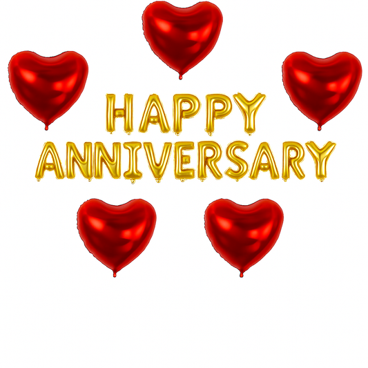 Happy anniversary foil balloons
