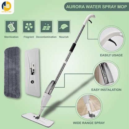2 in 1, 360 Degree Water Spray MicroFiber Mop