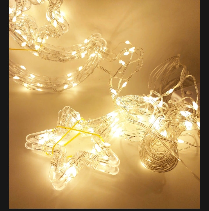 New Design Star & Moon Curtain lights for Ramzan/Eid Decoration