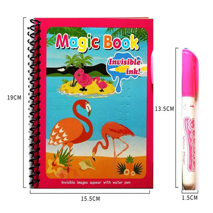 Magic Water Book for Kids – Reusable Mess-Free Painting with Water Pen